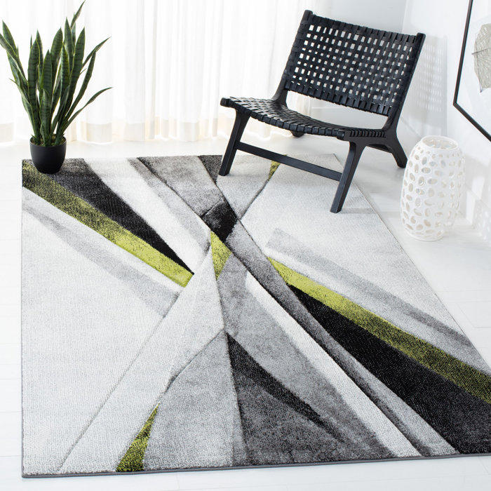 Orren Ellis Tooele Geometric Gray/Green Area Rug & Reviews Wayfair